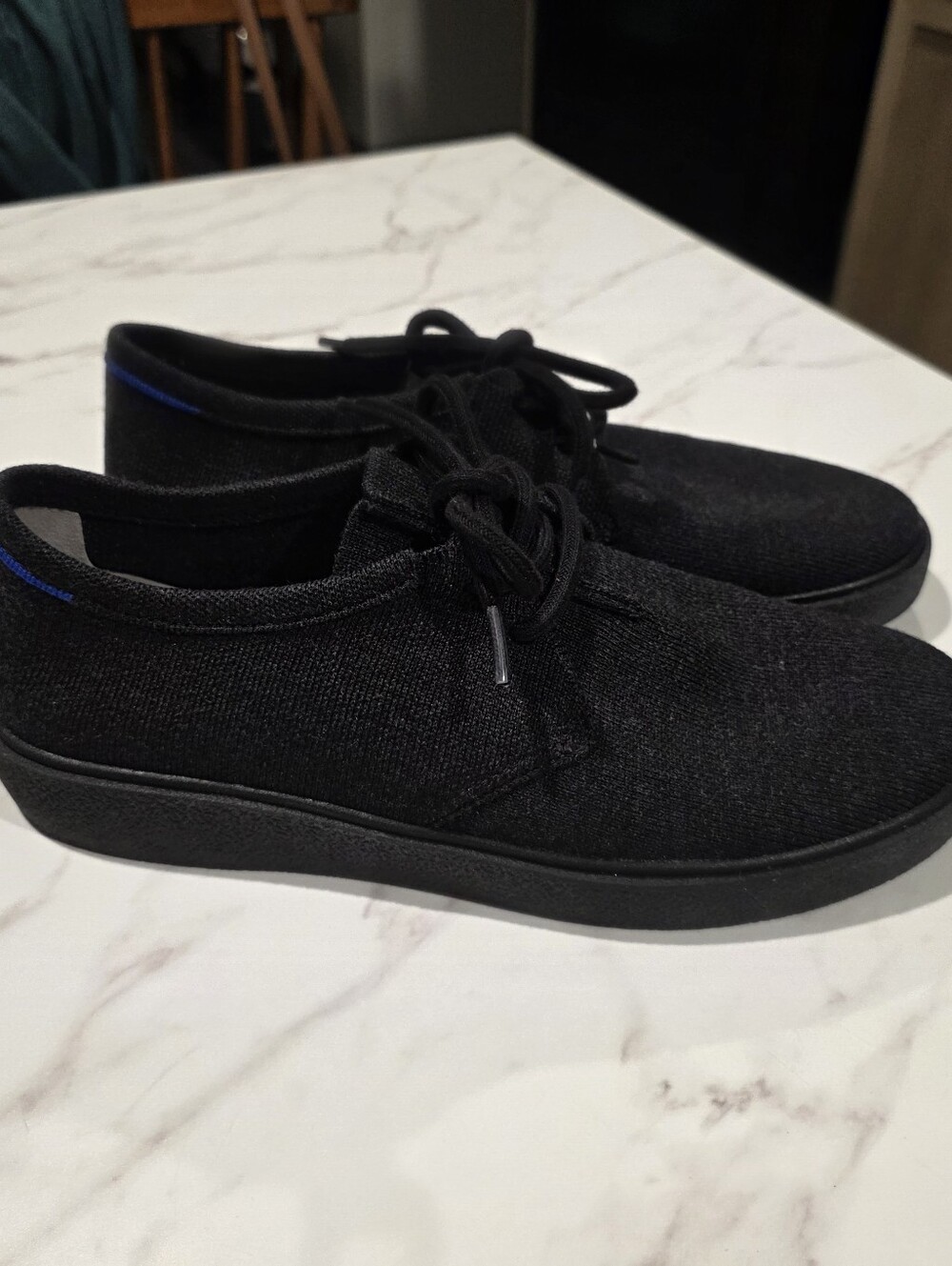 Rothys The Monty Black Merino Wool Oxford Mens Size 9.5